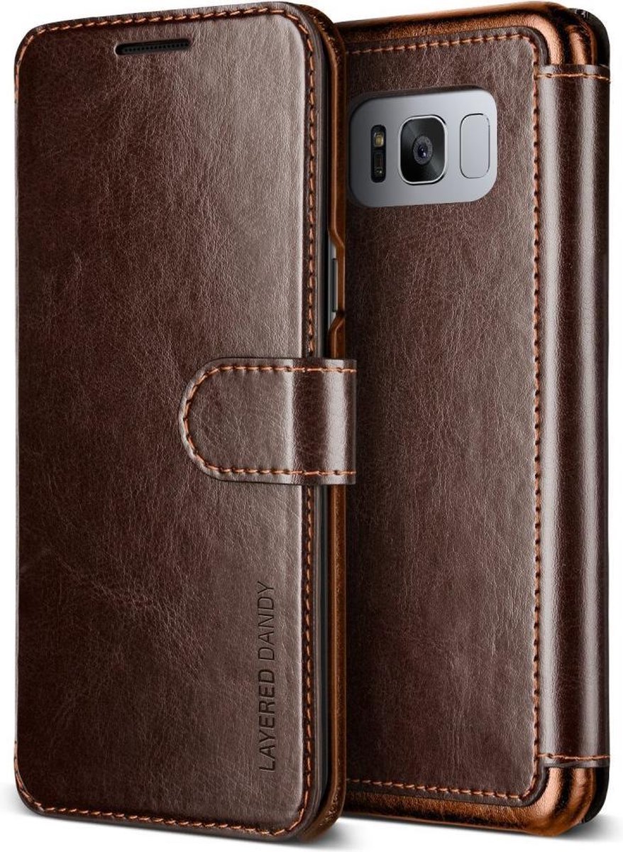 VRS Design Layered Dandy leather case Samsung Galaxy S8 Plus - Dark Brown / Brown