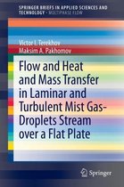 Flow and Heat and Mass Transfer in Laminar and Turbulent Mist Gas Droplets Strea