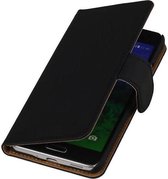 Bookstyle Wallet Case Hoesjes voor Galaxy Alpha G850 Zwart
