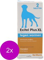 Exil No Worm Exitel Hond - Anti wormenmiddel - 2 x 2 tab Vanaf 17.5 Kg Large