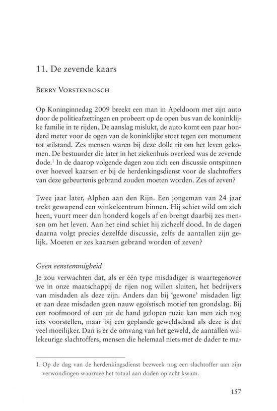 Titelpagina met artikel '11. De zevende kaars' door Berry Vorstenbosch, met voetnoot.