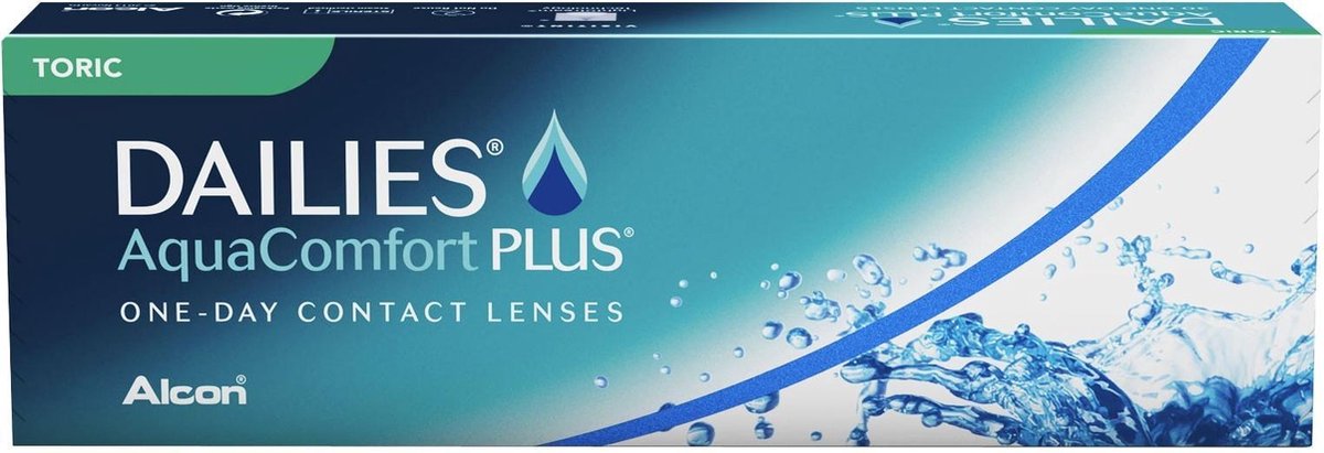 DAILIES® AquaComfort PLUS® Toric - Sterkte +1.50 - Cilinder -0.75 - As 160 - 30 pack - Daglenzen - BC 8.80 - Torische contactlenzen