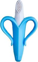 Baby banaan tandenborstel/bijtspeeltje –Blaauw - baby tandenborstel - bij doorkomende tandjes - tandvlees massage - babytandenborstel - peuter tandenborstel