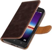 Pull Up TPU PU Leder Bookstyle Wallet Case Hoesjes voor Huawei Y3 II Mocca