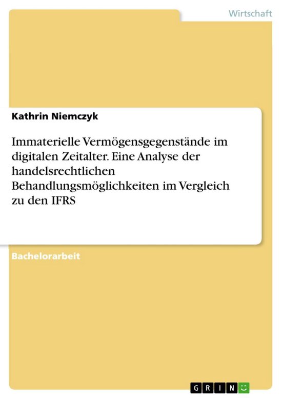 Immaterielle Vermögensgegenstände im digitalen Zeitalter.  ... - cover