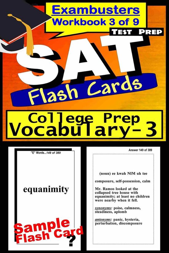 Exambusters SAT 3 - SAT Test Prep College Prep Vocabulary 3 Review--Exambusters Flash Cards--Workbook 3 of 9
