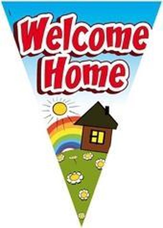 slogan Postcode gras Welcome Home vlaggenlijn 6 meter | bol.com