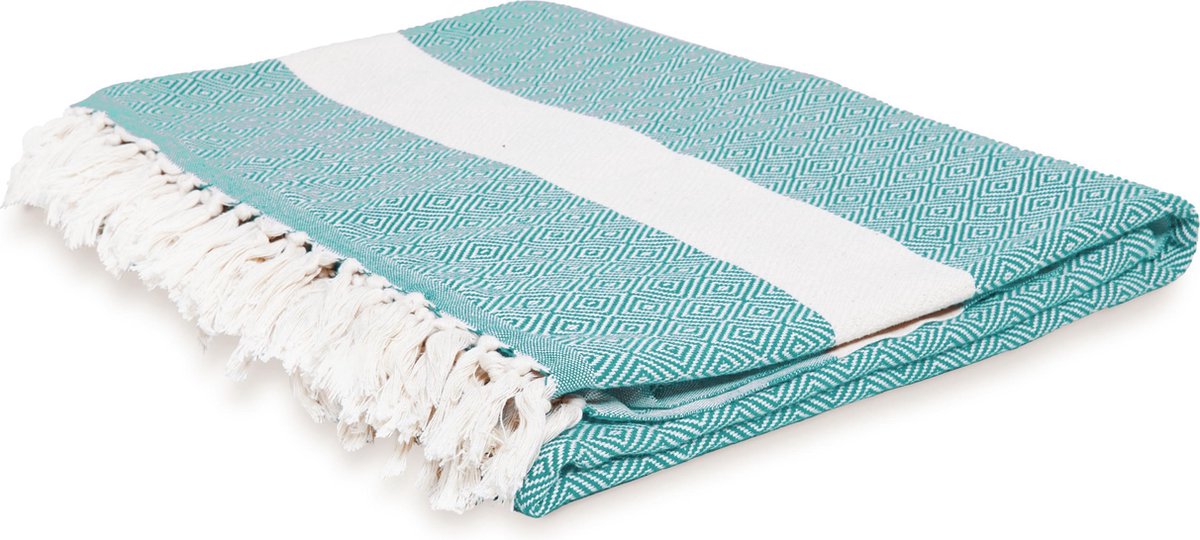 Lumaland - Deken - Sprei - 100% katoen - in verschillende kleuren verkrijgbaar - ca. 200 x 240 cm - Groen