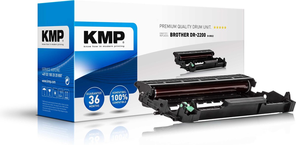 KMP Drum unit vervangt Brother DR-2200, DR2200 Compatibel Zwart 12000 bladzijden B-DR22
