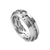 Diamonfire - Zilveren ring met steen Maat 17.0 - Moderne ring - Zirkonia in kastzetting