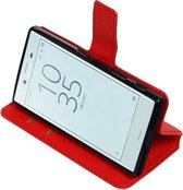 BestCases.nl Rood Sony Xperia X Compact TPU wallet case booktype hoesje HM Book