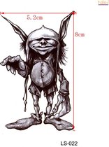 Water overdraagbare Tijdelijke Tattoo: Goblin dwerg