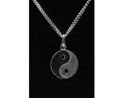 Zilveren Yin Yang ketting hanger - klein