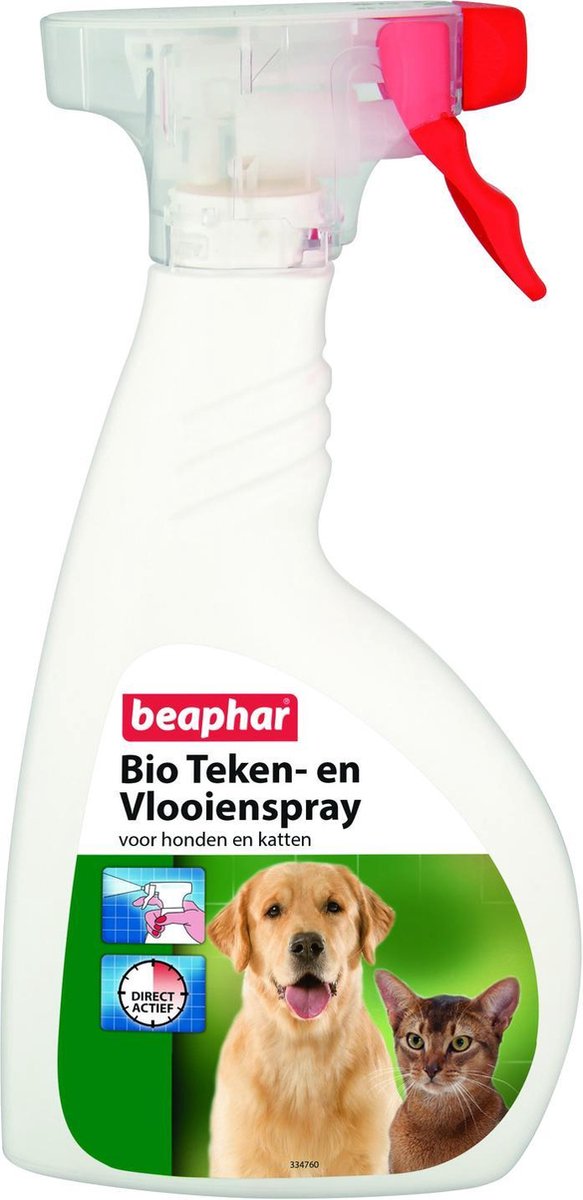 Beaphar Bio Teken- en Vlooienspray - Hond/ Kat - 400 ml | bol.com