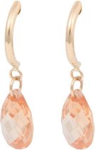 Cataleya Earrings Half Hoop & Pear Orange