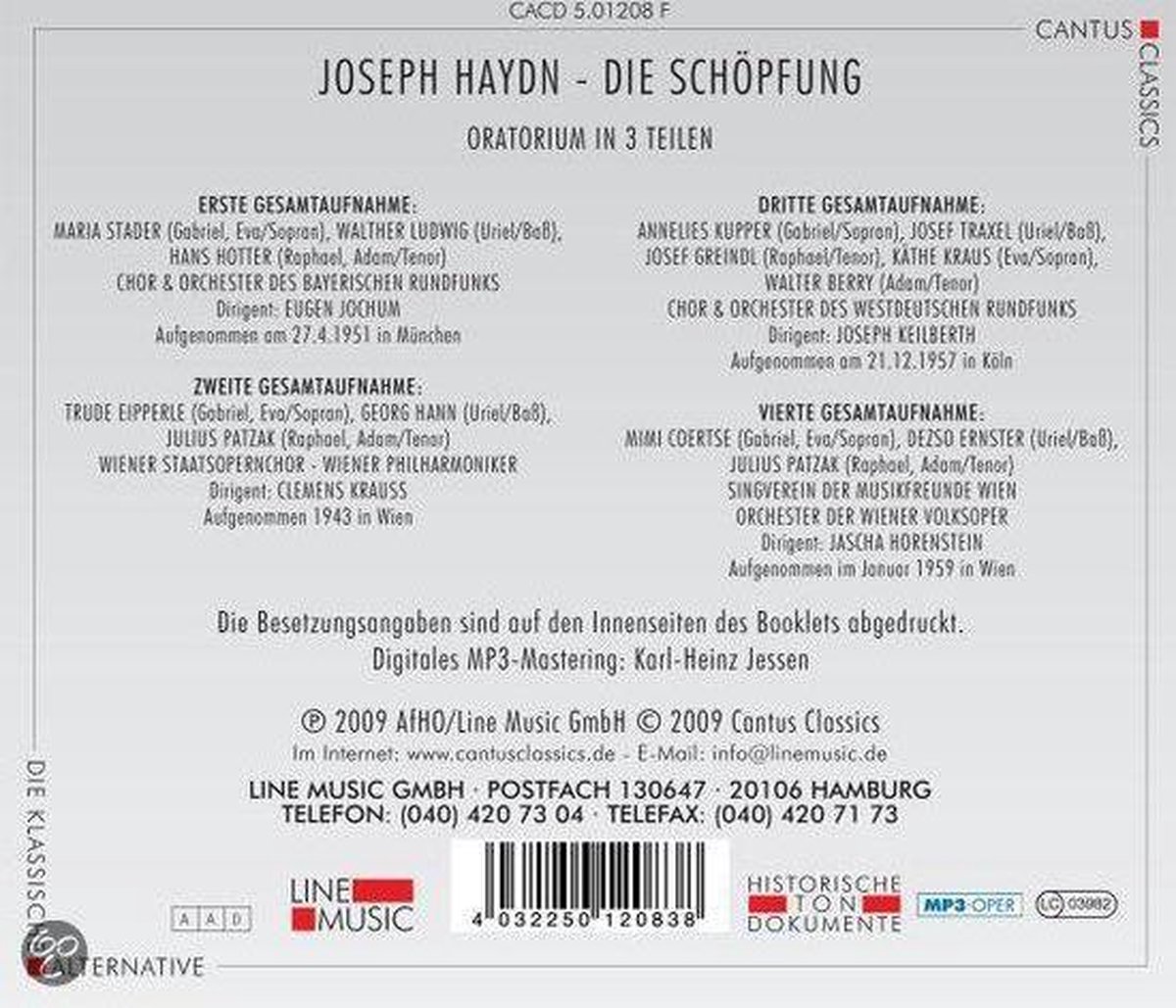 Chor & Orchester Des Baye - Die Schopfung-Mp3 Oper - Joseph Haydn