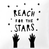 Kussenhoes Reach for the Stars| Kussenhoes 45 x 45 met Rits | Kinderkamer