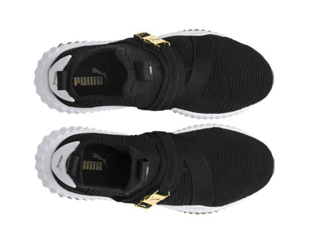 Puma Sneakers DEFY MID VARSITY - Dames - Zwart - Maat 38 | bol