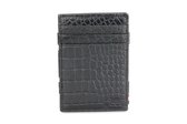 Garzini Magic Wallet Essenziale met Venster RFID Leder Croco Zwart