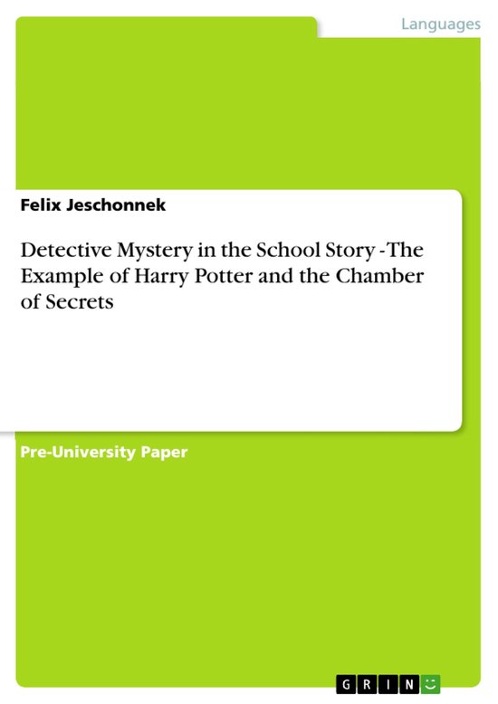 Detective Mystery in the School Story - the Example of Harry ... - cover