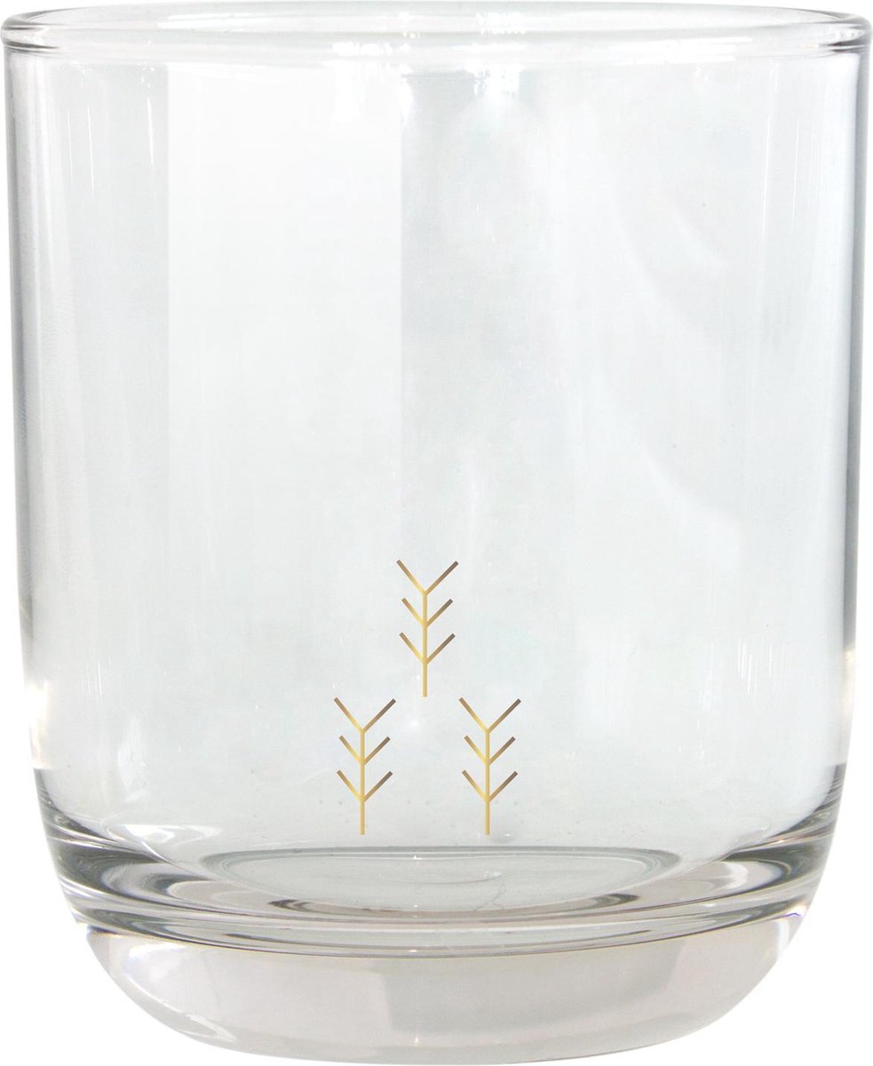 TAK Design Drinkglas Arrows Laag - Glas - Ø7,8 x 8,8 cm - Goud