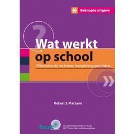 Cover van het boek 'Wat werkt op school - Beknopte uitgave'