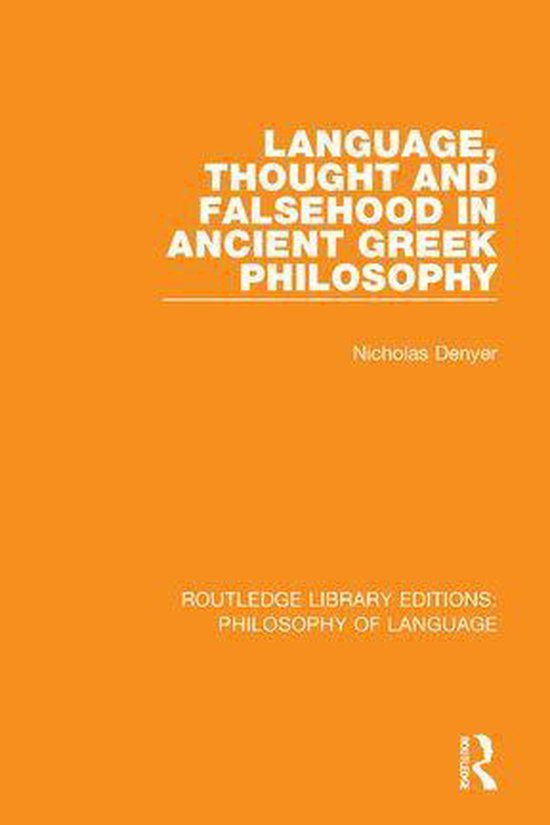 Routledge Library Editions: Philosophy of Language - Languag ... - cover