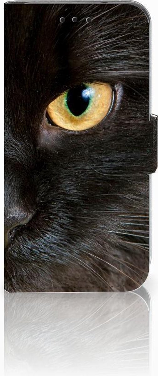 Samsung Galaxy S10e Telefoonhoesje met Pasjes Zwarte Kat