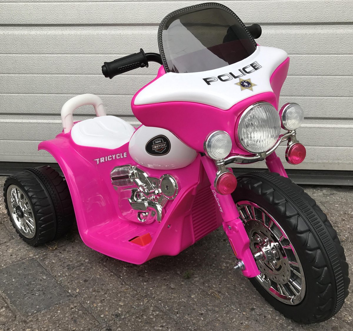 Harley Enfant Enfant Battery Police Moto Look 6V Rose