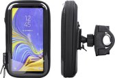 Interphone - Samsung Galaxy A7 (2018) Motorhouder Unicase Telefoonhouder Fiets en Motor Stuur Zwart