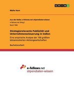 Strategierelevante Publizitat Und Unternehmenssteuerung in Indien