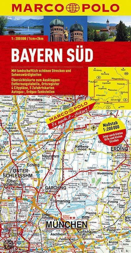MARCO POLO Karte Deutschland 13. Bayern Süd 1 : 200 000 - cover