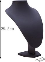 Sieraden display lederlook zwart 29,5 cm hoog