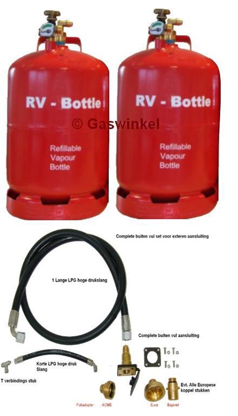 explosie Microbe camera 26 liter licht gewicht stalen LPG gas damp tank met vulbajonet | bol.com