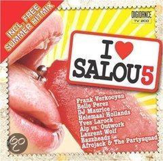 CD hoes met de tekst 'I LOVE SALOU 5', inclusief gratis summer hitmix.