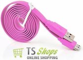 Micro USB 3.0 Kabel Datacable 1 meter Universeel Roze Pink