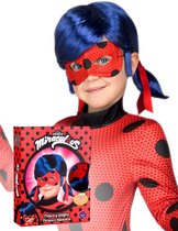 VIVING COSTUMES / JUINSA - Cadeauverpakking Ladybug pruik en masker voor kinderen