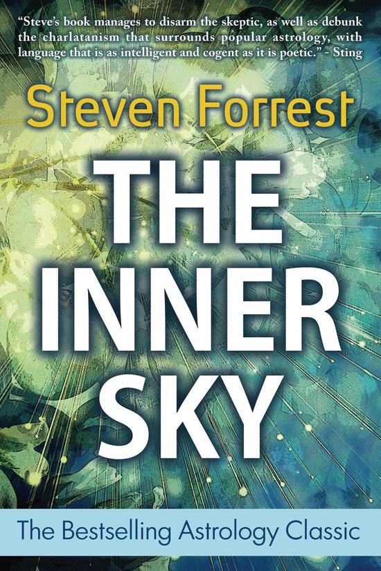 Livre 'The Inner Sky' de Steven Forrest. Fond abstrait et coloré avec le titre en gros caractères.