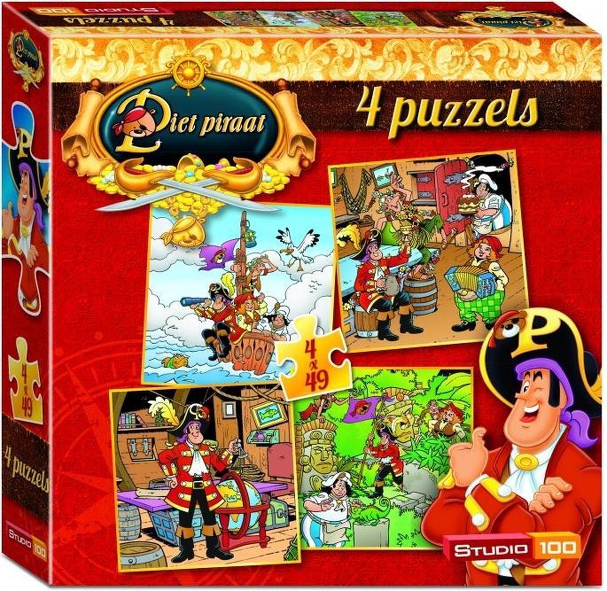 Piet Piraat 4-in-1 - Puzzel | bol.com