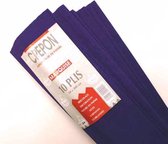 Papier crépon - 200 x 50cm - Violet - 10 pièces