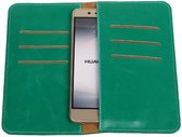 Groen Pull-up Large Pu portemonnee wallet voor Huawei Ascend G620s