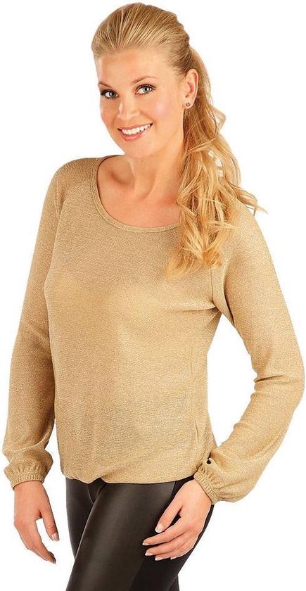 ingewikkeld raket Inactief Dames shirt met lange mouwen goudkleurig | bol.com