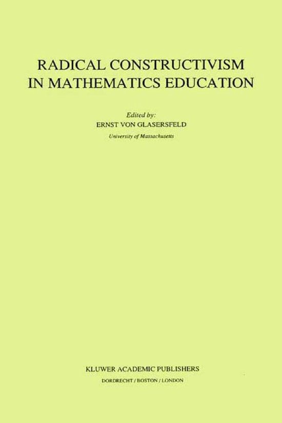Radical Constructivism in Mathematics Education - cover
