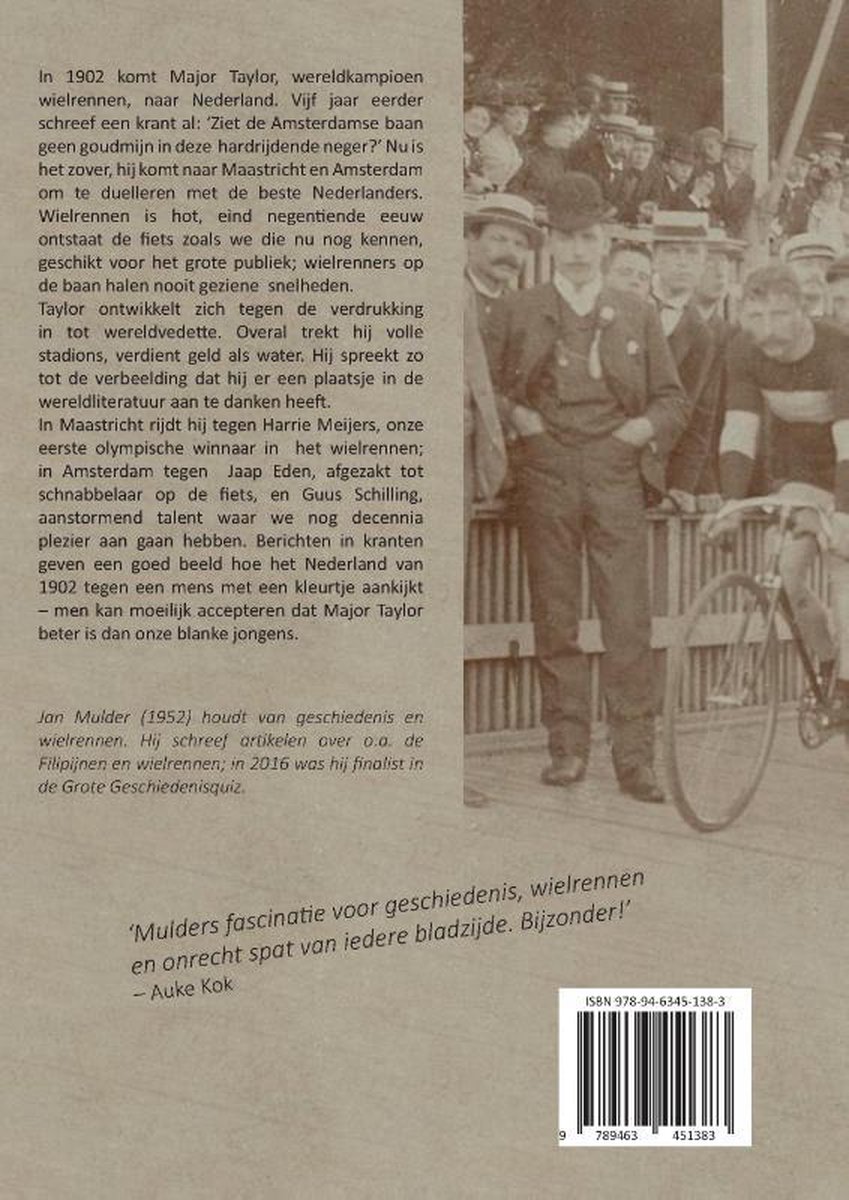 Major Taylor raast door Nederland - back cover