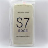 Hoesje voor Samsung Galaxy S7 EDGE - Dual TPU Case - 360 Graden Cover - 2 in 1 Cases ( Voor en Achter) Transparant