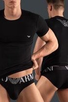 Emporio Armani Basic T-Shirt O-Neck Zwart-M