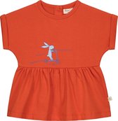 Smitten Organic - Hybride Step T-Shape Jurk - Coral Red - Maat 68
