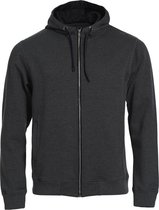 Clique Classic Hoody FZ Antraciet Melange maat S