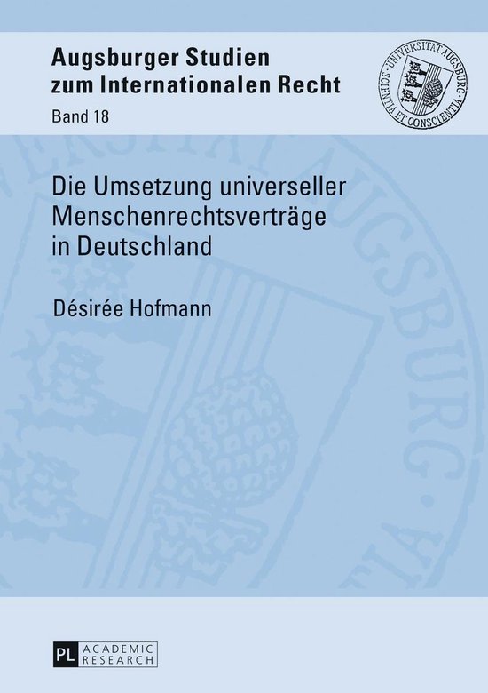 Augsburger Studien zum internationalen Recht 18 - Die Umsetz ... - cover