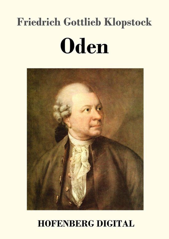 Page de titre de "Odes" de Friedrich Gottlieb Klopstock avec une peinture de l'auteur.